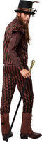 dressforfun - Steampunk gentleman XXL - kostuum met lange broek en vest - zwart/bruin