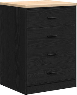 vidaXL - Garagekast - 60x51x85 - cm - massief - grenenhout - zwart