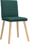 vidaXL - Eetkamerstoelen - 2 - st - stof - donkergroen