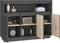 vidaXL - Dressoir - 104,5x34x80 - cm - massief - grenenhout - grijs