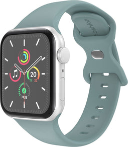 imoshion Siliconen⁺ bandje - Geschikt voor Apple Watch 1, 2, 3, 4, 5, 6, 7, 8, 9, 10 (42 mm), SE - 38/40/41 mm - Groen - S/M