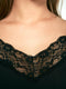 PIECES PCTOLOA SINGLET NOOS - Dames Onderhemd - Spaghettibandjes met kanten detail - Maat 36-38