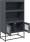 vidaXL - Hoge - kast - 68x39x123 - cm - staal - antracietkleurig