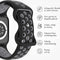 imoshion Sport⁺ bandje - Geschikt voor Apple Watch 1, 2, 3, 4, 5, 6, 7, 8, 9, 10 (42 mm), SE - 38/40/41 mm - Zwart - M/L