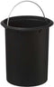 Prullenbak/pedaalemmer donkergrijs metaal 3 liter - 17 x 24 cm - Voor badkamer en toilet