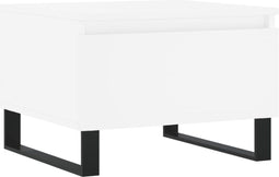 vidaXL - Salontafel - 50x46x35 - cm - bewerkt - hout - wit