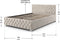 Juskys Nizza - Gestoffeerd Bed - LED Verlichting Bedlade - 120 x 200 cm - Beige