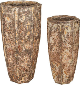 PTMD Bloempot Harmoney - 50x50x100 cm - Keramiek - Creme