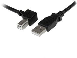 Startech.com USB 2.0 A naar linkshoekige B-kabel - 2 m - M/M - Zwart