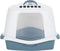 vidaXL - Kattenbak - 56x40x40 - cm - polypropeen - wit - en - blauw