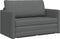 vidaXL - Vloersofa - Bed - 2-in-1 - Donkergrijs - 124x71x78 - cm - Stof