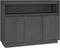 vidaXL - Dressoir - 104,5x34x80 - cm - massief - grenenhout - grijs