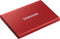 Samsung Portable T7 - Externe SSD - 500 GB - USB C 3.2 - Rood
