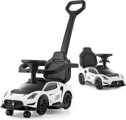 Coast Maserati Loopauto - 3-in-1 Duw- en Loopauto met Muziek - Wit