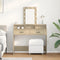 vidaXL - Kaptafel - met - LED-lampe - Sonoma - Eiken - 100x41x140 - cm