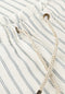 Like Flo F302-5641 - Meisjes Broek - Elastische Taille - Off White met IJsblauw Streepje - Maat 158