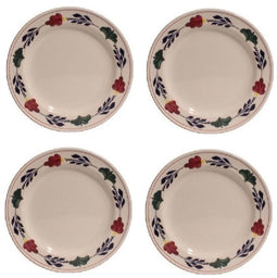 Boerenbont plat Lunchbord 24cm set van 4 stuks