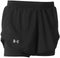 Under Armour UA Fly By 2-in-1 Shorts - Dames Sportbroek - Maat S - Zwart