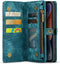 Caseme - Geschikt voor iPhone 15 Pro - Vintage 2 in 1 portemonnee hoes - Lichtblauw