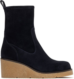 Unisa MISS_F25_BS - Biker boots - Suède met rits - NAVY