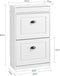 SoBuy FSR78-WG - Schoenenkast - 2 klapdeuren - Wit
