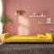 vidaXL - Slaapbank - 2-zits - met - 2 - kussens - fluweel - geel