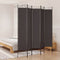 vidaXL - Kamerscherm - met - 5 - panelen - 200x220 - cm - stof - bruin