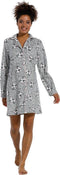 Rebelle nachthemd - Doorknoop - Zachte fleece - Grey Rose