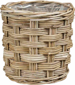 Mica Decorations Mand Marcia - 24x24x25 cm - Rotan - Grijs