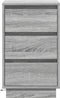 vidaXL - Nachtkastje - met - LED - Grijs - Sonoma - 39x34,5x65 - cm - Gelaagd - Hout