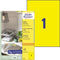 Avery 3473 - Gekleurde Etiketten A4 - Zelfklevend - Geel (100 stuks)