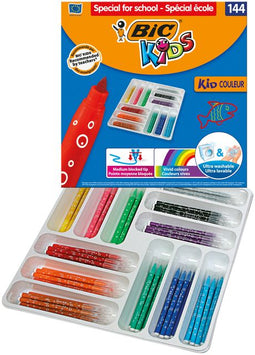 Kleurstift bickids couleur schoolbox m assorti | Doos a 144 stuk | 10 stuks