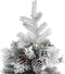 vidaXL - Kerstboom - met - dennenappels - en - sneeuw - 195 - cm - PVC - en - PE