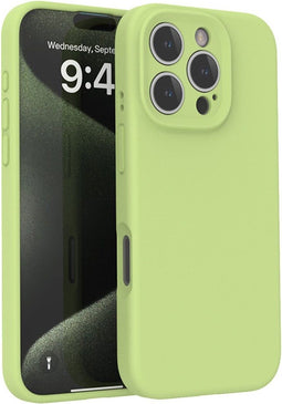 Lunso Geschikt voor iPhone 16 Pro Max hoesje - Flexibel siliconen Backcover - Lime Groen