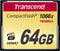 Transcend CF geheugenkaart - 64GB - 1000x - 160MB/s lezen - 120MB/s schrijven