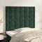 vidaXL - Hoofdborden - 2 - st - 90x5x78/88 - cm - fluweel - donkergroen