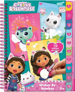 Totum Gabby's Poppenhuis - Sticker Puzzelboekje - 10 stickerpuzzels en kleurplaten