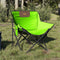 vidaXL - Campingstoelen - 2 - st - met - vakje - inklapbaar - groen