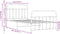 vidaXL - Bedframe - met - hoofd- - en - voeteneinde - metaal - zwart - 107x203 - cm