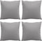 vidaXL - Sierkussens - 4 - st - 40x40 - cm - stof - grijs