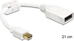Delock 0403315 - DisplayPort Adapter - Mini-DisplayPort naar DisplayPort - Wit