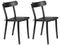 Zuiver Friday Stapelbare Tuinstoel - Set Van 2 - Mat Zwart Aluminium