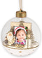 ZEP - Foto Kerstbal Wit Aland voor foto formaat 3,5 x 4,5 cm - rond 10 cm - LS447