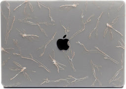 Lunso Geschikt voor MacBook Pro 15 inch (2016-2020) cover hoes - case - Dragonfly White