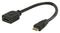 ValueLine HDMI-mini C - HDMI adapter - High Speed met Ethernet - 0.2m Zwart