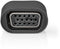 Nedis CCGP64850GY - USB-C naar VGA adapter - 1080p - Zwart