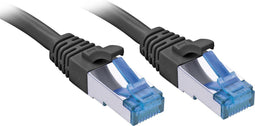 LINDY 47412 RJ45 Netwerkkabel, patchkabel CAT 6A S/FTP 1.00 m Zwart 1 stuk(s)