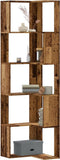 vidaXL - Boekenkast - 5-laags - hoek - 50x50x179 - cm - bewerkt - hout - oud - houtkleur