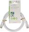 Nedis Coaxkabel - Coax Male naar Coax Female - 90 dB - 75 Ohm - Dubbel Afgeschermd - 1.50 m - Wit