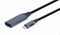 Cablexpert A-USB3C-DPF-01 - Adapter USB C naar DisplayPort - 15cm - Grijs Zwart